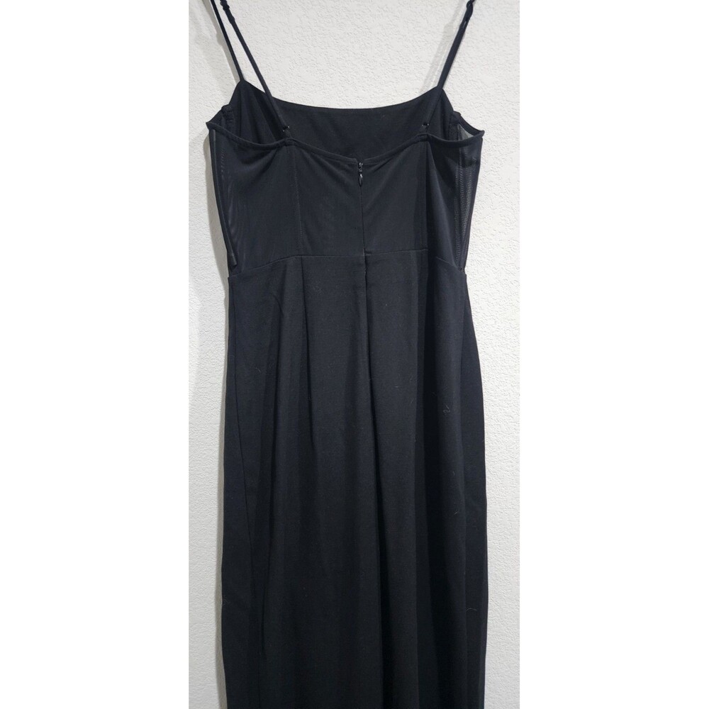 NBD Revolve Eileen High Slit Adjustable Spaghetti Strap Long Gown Black Womens M - Picture 11 of 16